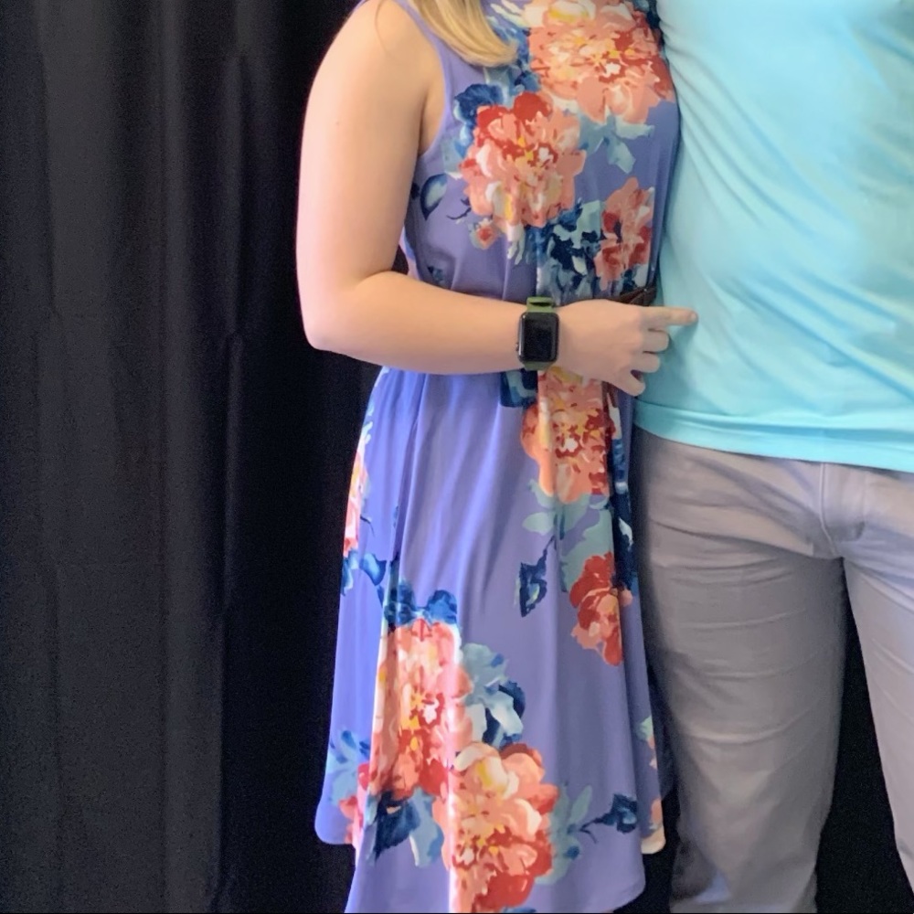 Purple Flowery cocktail Dress